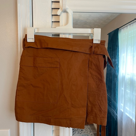 Pants - Brown Wrap Skort
